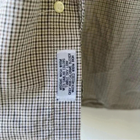 Vintage Brooks Brothers Button Down Sport Shirt - Beige - Size L - Picture 7 of 7